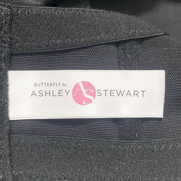 Ashley Stewart Butterfly Underwire Padded Bra Double Closure Size 42DDD Black - Picture 13 of 15